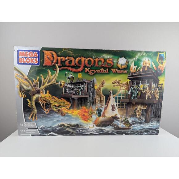Mega Bloks Other - Mega Bloks Dragons Krystal Wars Marauder’s Cliff 9885 Figures & Dragon